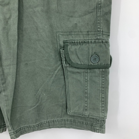 Krumba mens 32 Shorts cargo utility outdoor cotton green pockets hiking NEW - Picture 2 of 7